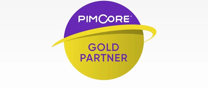 Pimcore Gold Partner logo, representing a high level of collaboration and proficiency in digital experience management.